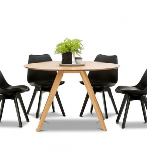 Bộ bàn Khách tròn gỗ sồi