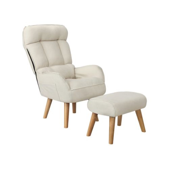 Ghế bành xoay Oikiture Ottoman màu be