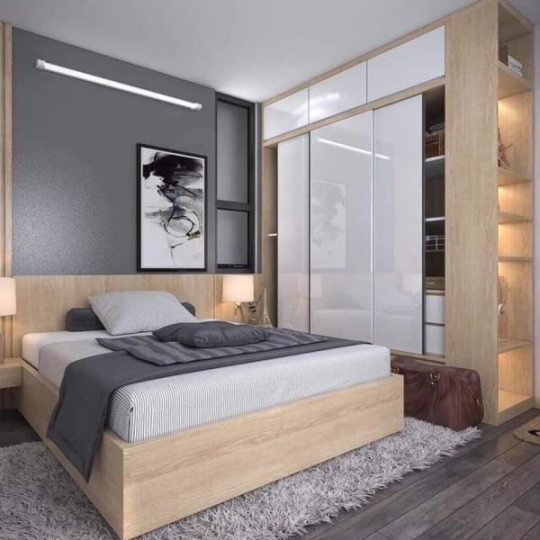 GIƯỜNG NGỦ CHÂN GỖ