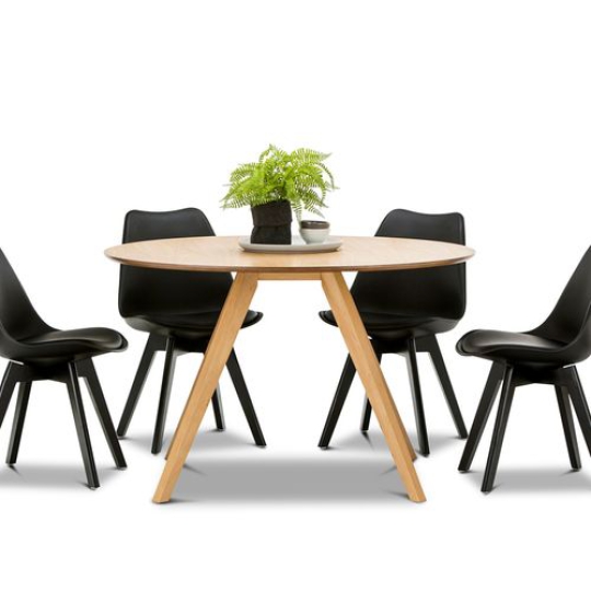 Bộ bàn Khách tròn gỗ sồi